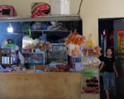 Bang vor dem Geschäft